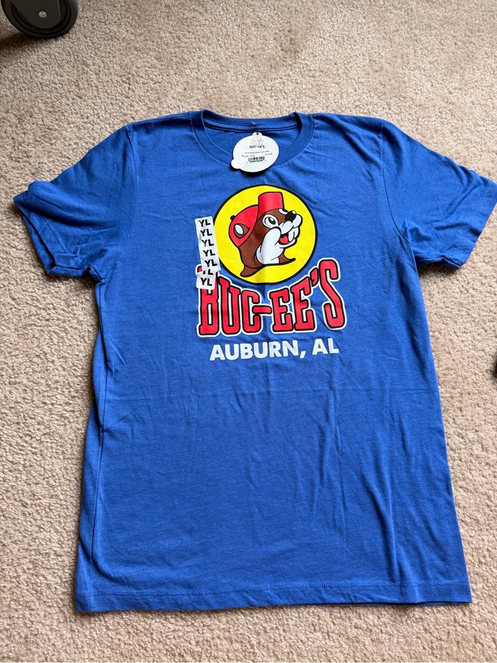 Buc-ee's Auburn, AL Kids Short Sleeve Tee - Blue